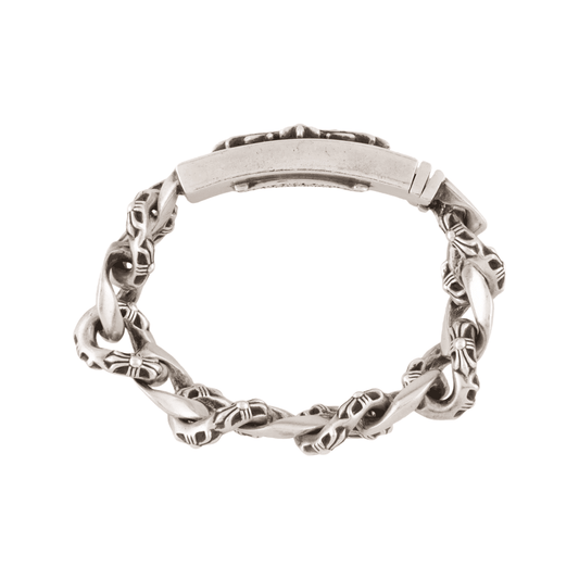 Pulsera de eslabones de identificación con cruz de Malta 